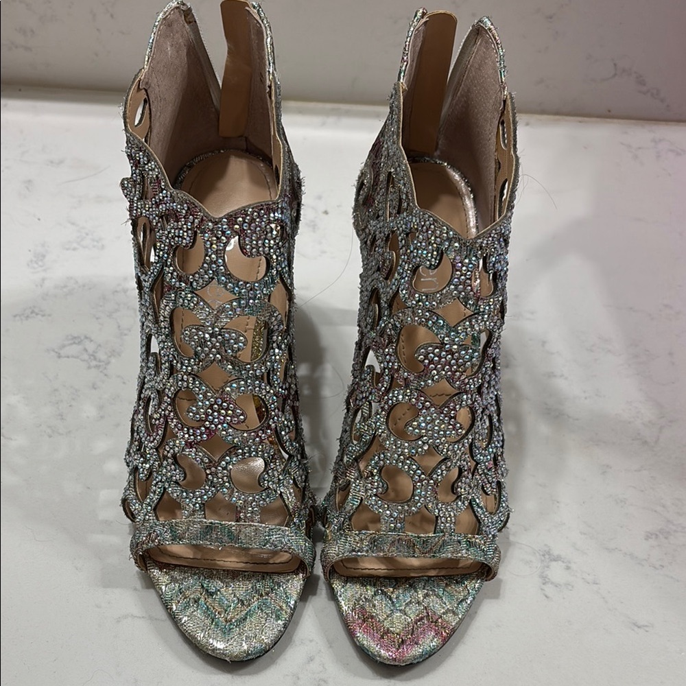 Elegant Silver Women's Heels